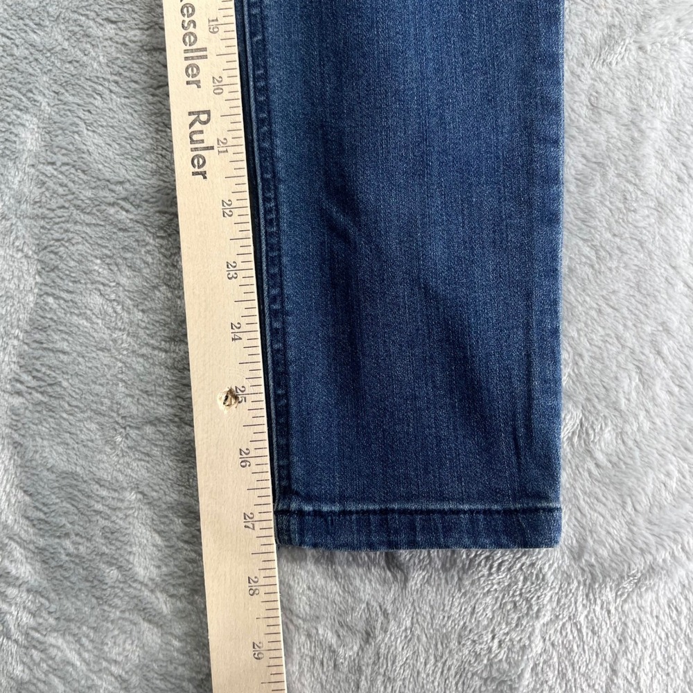 Indigo Blue Maternity Ankle Skinny Jeans Secret Fit Belly Distressed Blue Small - Picture 3 of 8